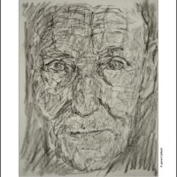 Drawing of William Burroughs [Gerard Bellaart, 2014]