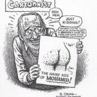 This cartoon (© by R. Crumb) appeared in the print edition of Libération magazine.