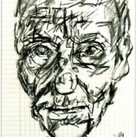 William S. Burroughs [Drawing © by Gerard Bellaart]