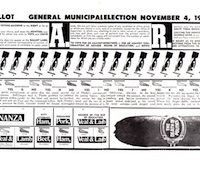 Election Ballot (from 'General Municipal Election') [Nova Broadcast Press,1969]