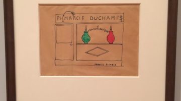 Duchamp's Pharmacy (Pharmarcie Duchamp) [ink and gouche on paper) by Francis Picabia]. Dadaglobe, p. 42 [Submitted by Picabia (Paris), by early January 1921.]