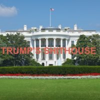The White House in Washington, D.C. also known as Trump's Shithouse.