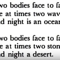 From a poem by Octavio Paz