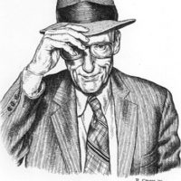 Portrait of William S. Burroughs © by R. Crumb [1985]