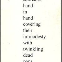 From 'Selected Shorter Poems (1950-1970) © by Emmett Williams