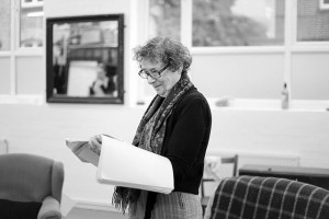 Linda Bassett rehearsing Visitors. Photo: Up in Arms