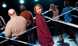 Kate Fleetwood in London Road on stage. Photo: Tristram Kenton/Guardian