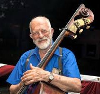 Bill Crow, bass, blue shirt