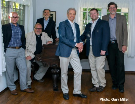 The Yakima Jazz Sextet is from left to right: Josh Yohe (sax), Bart Roderick (seated, piano), Don Kinney (drums), Doug Ramsey (trumpet), Derek Gore (sax), Bob Waldbauer (bass). Photo by Gary Miller and courtesy of the Yakima Symphony Orchestra