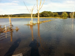 our road under water
