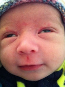 Our baby looking wistful